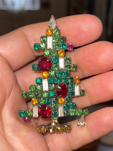 Christmas Tree Pin Brooch Gem