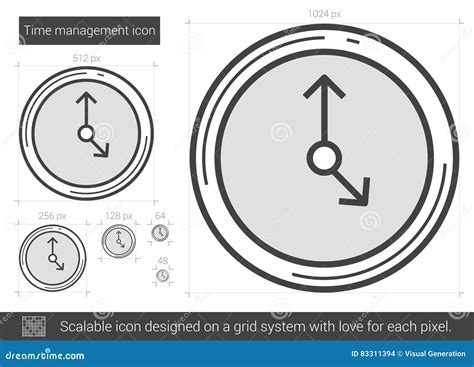 Ligne Icône De Gestion Du Temps Illustration de Vecteur Illustration