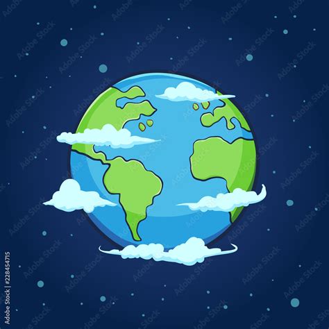 Planet Earth Hand Drawing Stock Vector | Adobe Stock