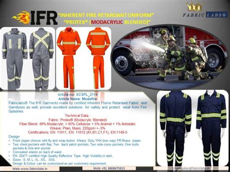 Infortsafety Inherent Fire Retardant Ifr Coverall Size S To Xl At