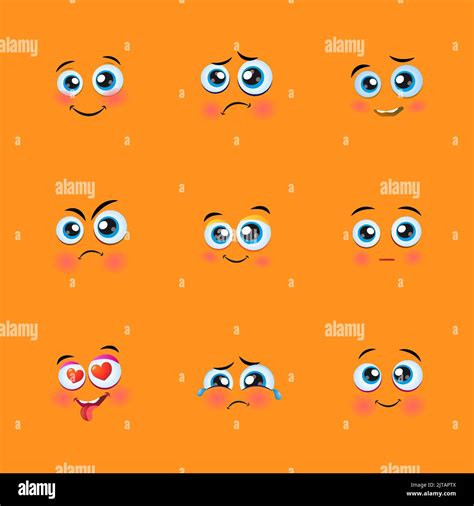 Cartoon Faces Funny Face Expressions Caricature Emotions Cute