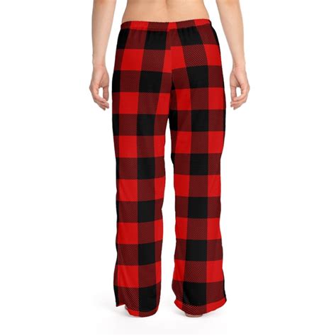 Red And Black Plaid Pajama Pants Cozy Nights Await Women S Lounge Pants For Stylish Comfort And