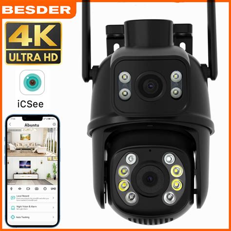 BESDER 8MP 4K CCTV Camera PTZ WiFi IP Camera Street Outdoor Dual Lens