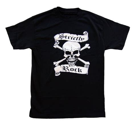 Skull And Crossbones T Shirt Strictly Rock