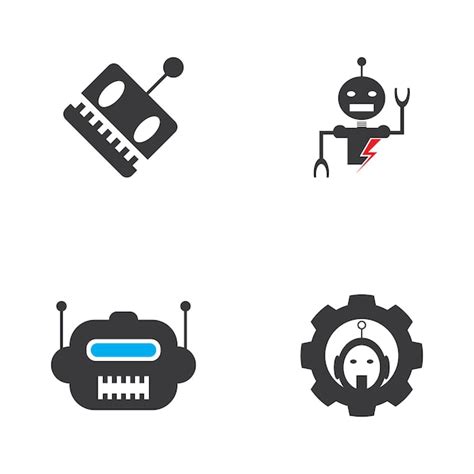 Premium Vector Robot Logo Template Vector Icon Illustration Design