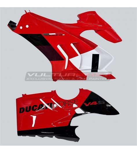 Carénage costume jaune rouge Ducati Panigale V4 2022 2023