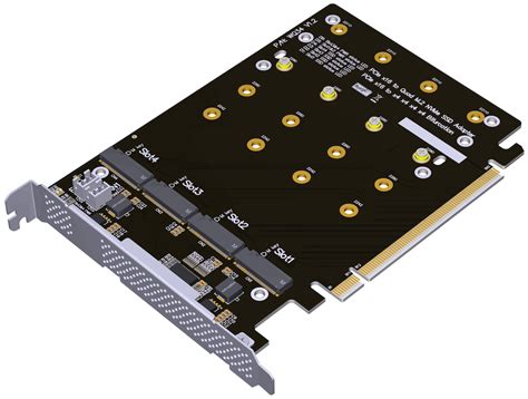 Wq Pcie X To Quad M Nvme Adapter