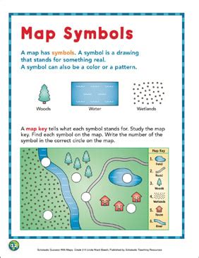 Map Symbols: Map Skills | Printable Maps, Skills Sheets - Worksheets Library