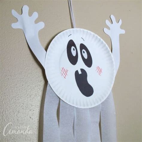 Paper Plate Ghost Craft A Fun Halloween Craft For The Kids To Make