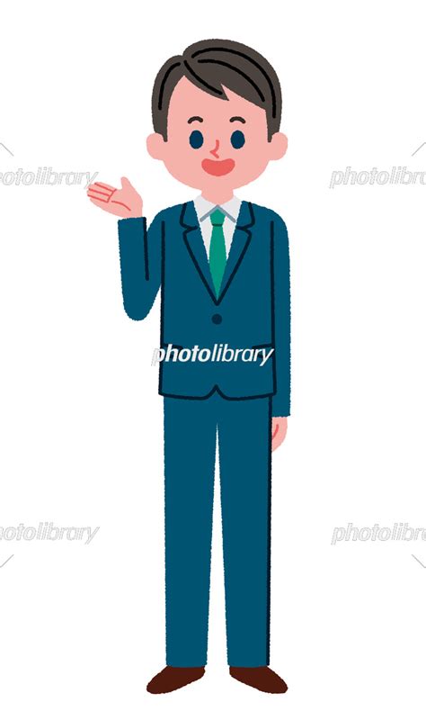 案内をしているスーツを着た男性のイラスト イラスト素材 6719653 フォトライブラリー Photolibrary