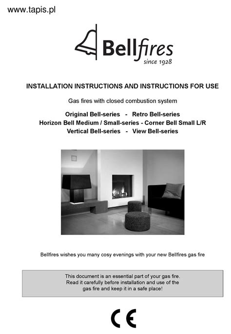 BELLFIRES DERBY INSTALLATION INSTRUCTIONS AND INSTRUCTIONS FOR USE Pdf