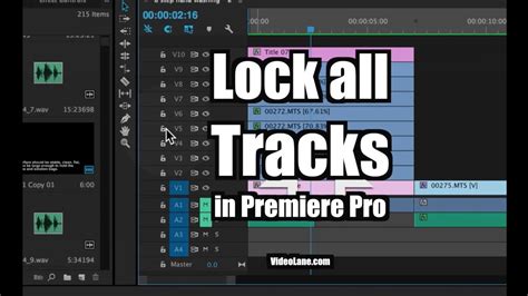 How To Lock All Video And Audio Tracks At Once Adobe Premiere Pro CC