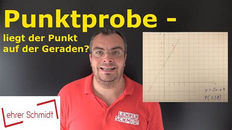 Punktprobe Liegt Der Punkt Auf Der Geraden Mathematik Einfach