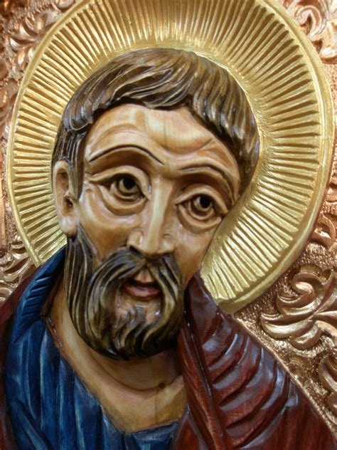carved icon saint apostle peter  behance