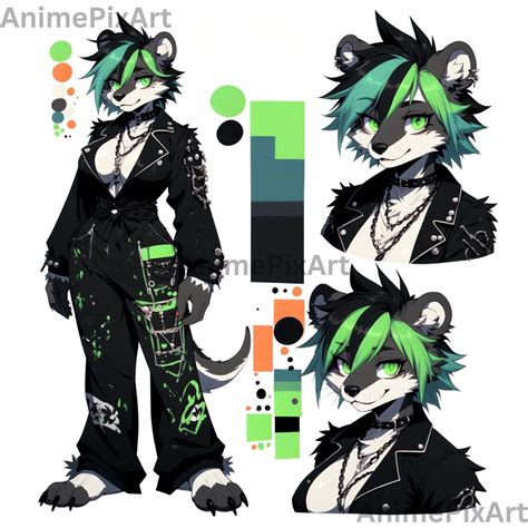 Exclusive 1x Fursona Adopt Sela Furry Adopt Reference Sheet Furry