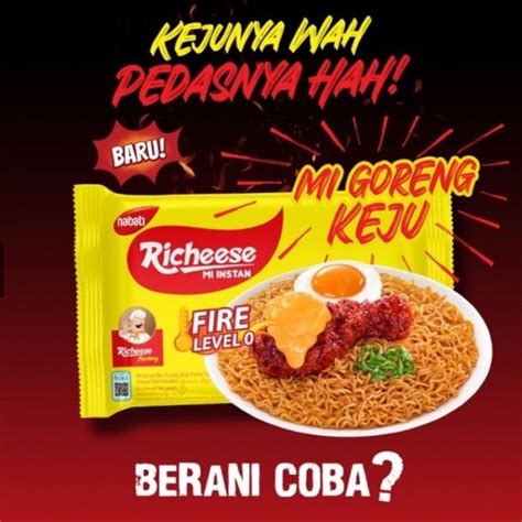 Jual Richeese Mie Goreng Keju Fire Ramen Kuah Level 0 Level 3 Extra Hot