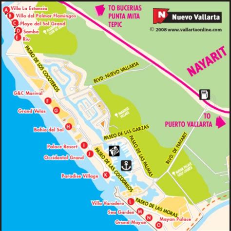 Nuevo Vallarta Puerto Vallarta Mexico Map