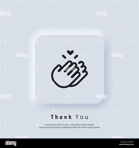 Sticker Thank You Clapping Hands Icon Clap Applause Icon Vector Ui