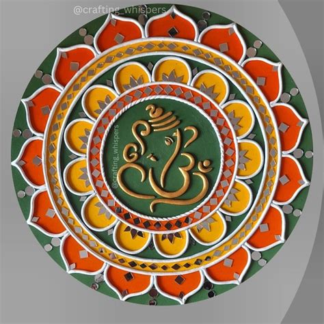 Crafting Whispers On Instagram Ganesha Lippan Wall Hanging