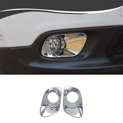 Chrome Front Fog Lamp Light Cover Trim For Jeep Cherokee Car