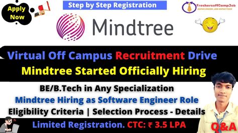 Update Mindtree Off Campus Recruitment Drive 2020 2019 Batch