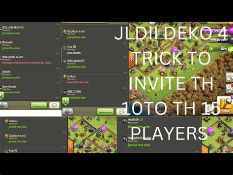 Top Trick To Invite Th To Th Players In New Clan Must Watch How