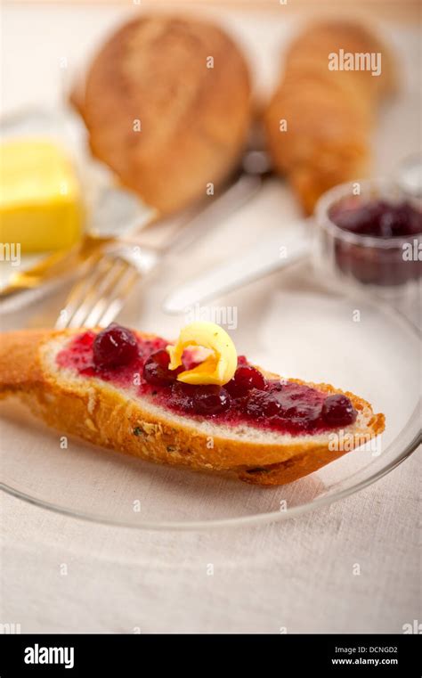 bread butter and jam Stock Photo - Alamy