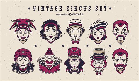 vector illustrations   circus characters cir vrogueco