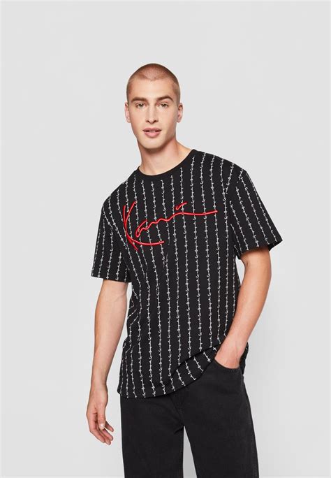 Karl Kani Signature Logo Pinstripe Tee Tricou Cu Imprimeu Black