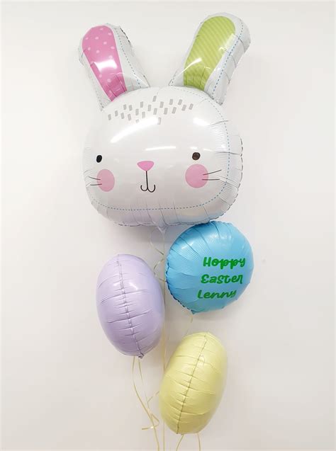 Easter Bunny Head Happy Easter Balloon Bunch Confetti Balloons