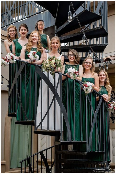 Emerald Green Bridal Party At Piazza In The Village Emerald Green