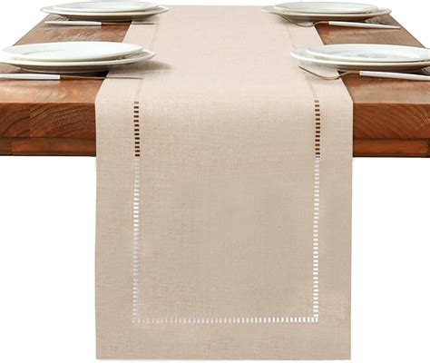 BAZIOE Chemin De Table Beige Lin 180 X 32 Cm Chemin De Table Moderne