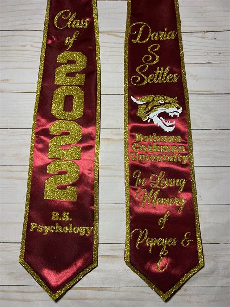 Custom Graduation Stole Graduation Stole Commencement Etsy