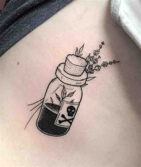 Poison Bottle Tattoos Tattoo Insider Bottle Tattoo Hand Tattoos Geometric Tattoo