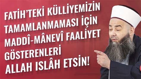 Fatih teki Külliyemizin Tamamlanmaması İçin Maddî Mânevî Faaliyet