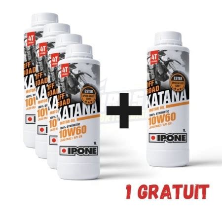 Pack Ipone Huile Moteur KATANA OFF ROAD 10W40 4 1 Gratuit Pour HUSQVARNA