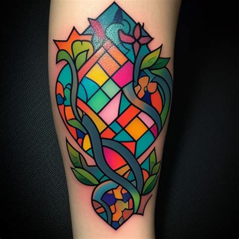 68 Stained Glass Tattoo Ideas - TattooClue.com