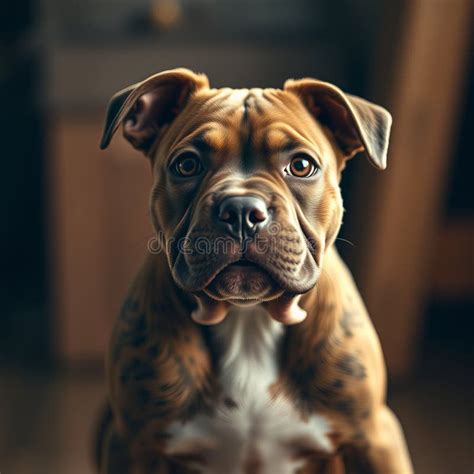 Pitbull Mix French Pitbull Puppy Ultra Realistic Photorealistic Stock ...