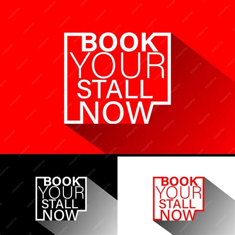 Premium Vector | Book your stall now mnemonic design