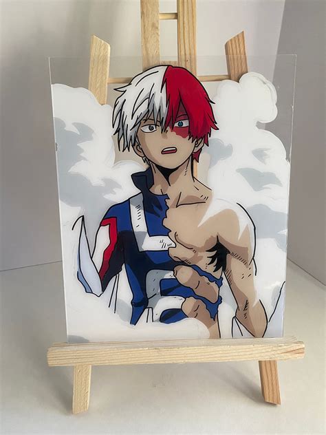 Shoto Todoroki From Mha Bnha Plexiglass Painting Etsy