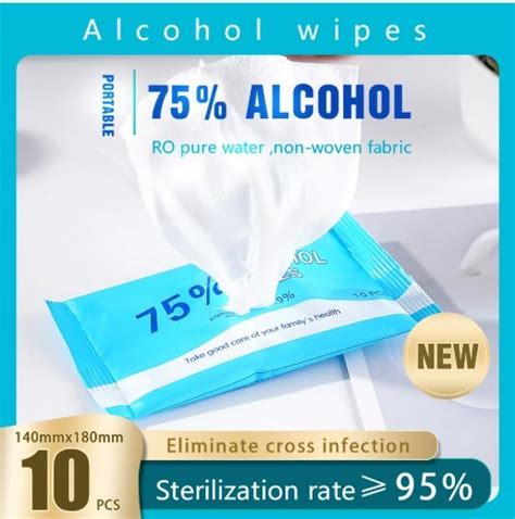 Disposable Antibacterial Cleaning Pack 75 Alcohol Wet Wipes China Hand Sanitizer Dispenser