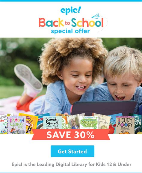 Epic! Kids Books Back To School Promo: Get 30% Off! EXTENDED! - Hello ...