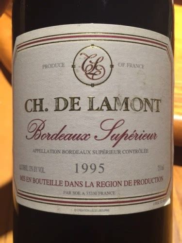 Ch de Lamont Bordeaux Supérieur Vivino Nederland