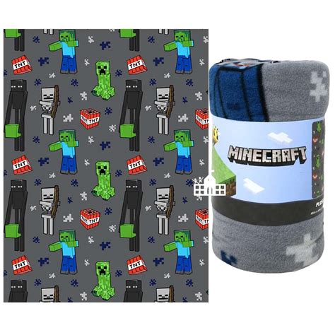 Minecraft Plush Throw Blanket 45 X 60 114 X 152cm Kidos Kingdom