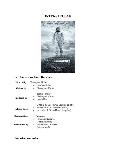 INTERSTELLAR | PDF