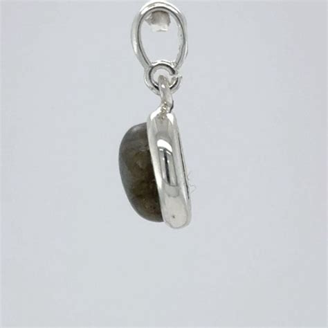 Sterling Silver Oval Labradorite Pendant 925 Sterling Silver Pendantif