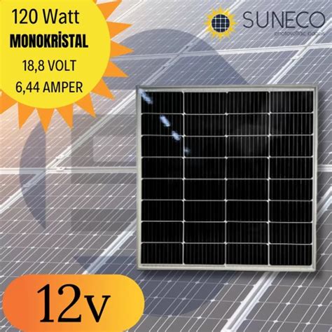 Suneco 120W Half Cut Watt Monokristal Solar Güneş Paneli A Sınıf 12