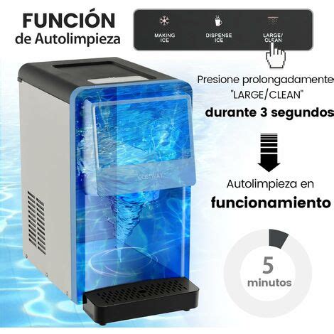 COSTWAY Máquina para Hacer Hielo de Pepita de Encimera con Dispensador