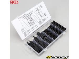 Gaines thermo rétractables BGS lot de 127 noires Pièce moto