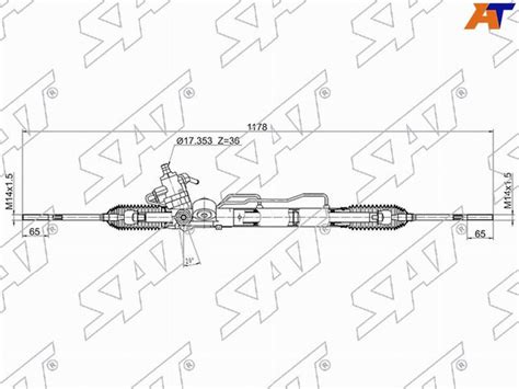 Рейка рулевая NISSAN ALMERA SENTRA PULSAR N16 00 LHD SAT ST 49001